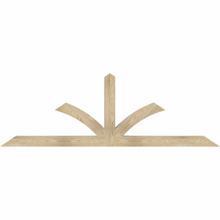 Ekena Millwork Richland Rough Sawn Timber Gable Bracket, Douglas Fir, 84"W x 28"H x 4"D x 4"F, 8/12 Pitch GBW084X28X0404RIC00RDF